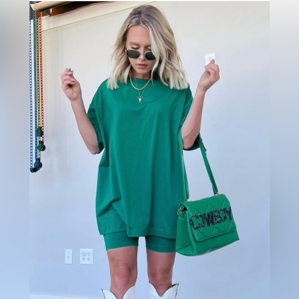 Sweet Genesis Turquoise 2-Piece Oversized
Short Sleeve T-Shirt & Biker Shorts